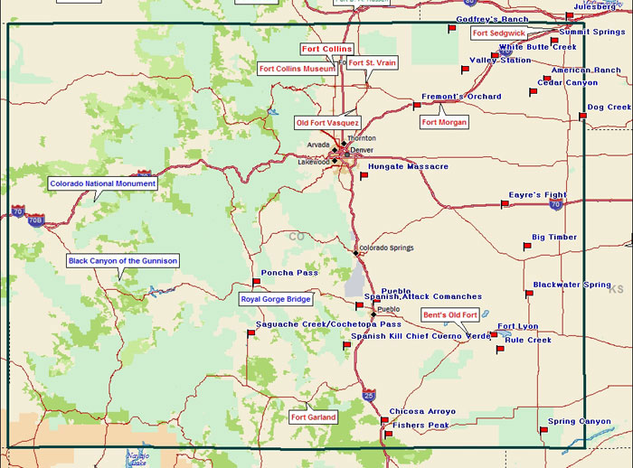 Colorado Points of Interest Map