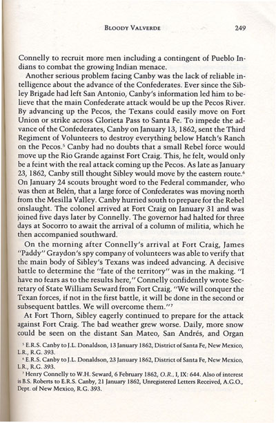 Battle of Val Verde from the book, Confederate General, by Jerry Thompson