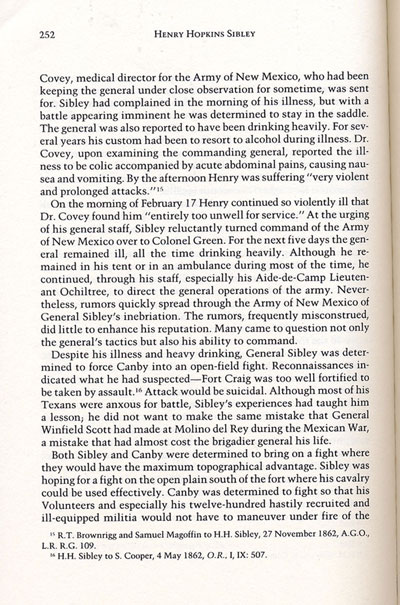 Battle of Val Verde from the book, Confederate General, by Jerry Thompson