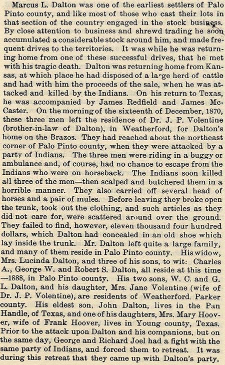 Dalton story by Wilbarger