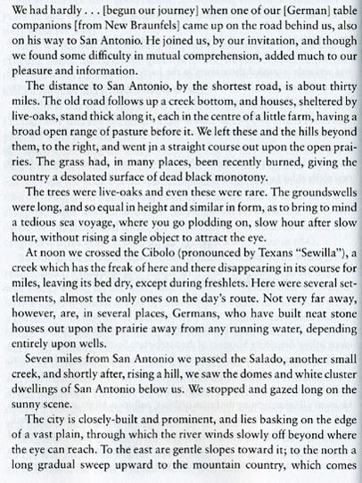 Frederick Law Olmsted's First Hand Account of 1856 San Antonio