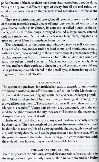 Frederick Law Olmsted's First Hand Account of 1856 San Antonio