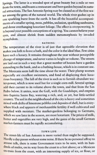 Frederick Law Olmsted's First Hand Account of 1856 San Antonio
