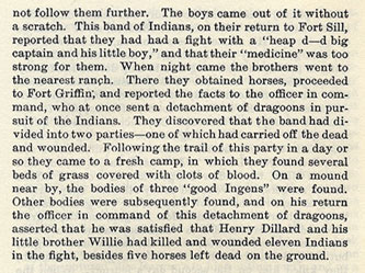 Heroic Defense of the Dillard Brothers story from the book Indian Depredations in Texas by J. W. Wilbarger