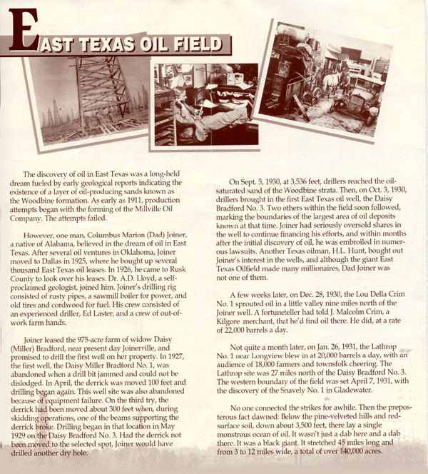 East Texas Oil Information