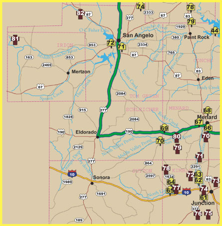 Texas Forts Trail Map Quarter 2