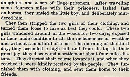 Gage family story by Wilbarger