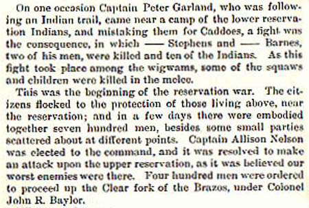 Capt Garland story by Wilbarger