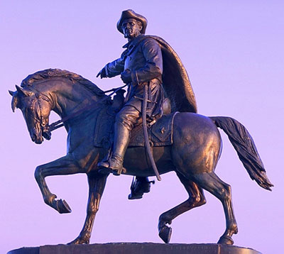 Sam Houston and Horse Statue