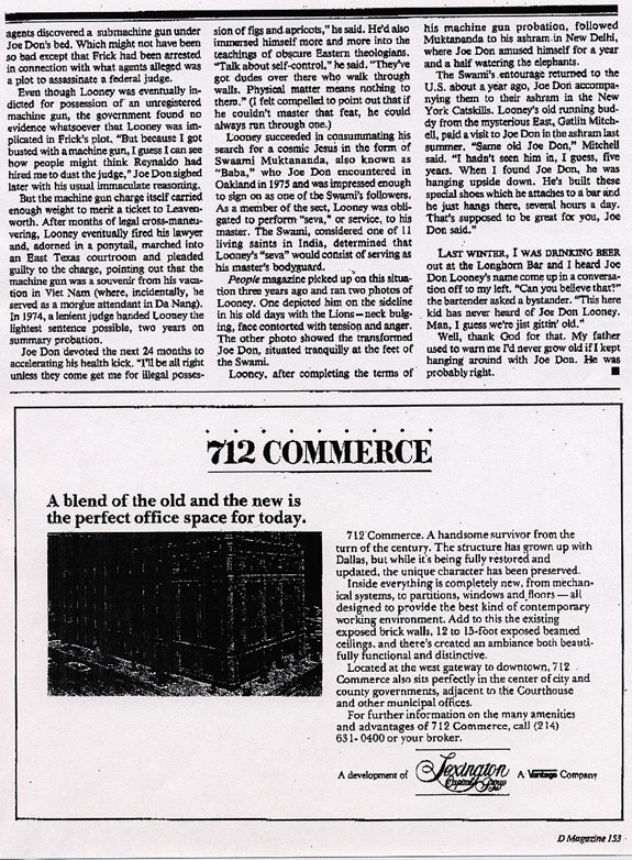 Joe Don Looney Article by Mike Shropshire, Page Seven