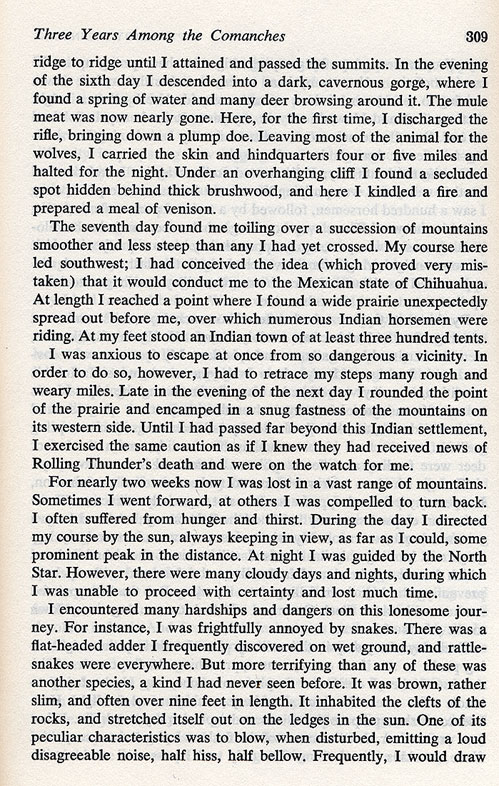 Three Years Among the Comanches - Escape