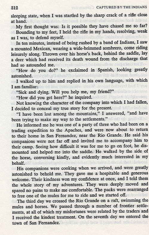 Three Years Among the Comanches - Escape