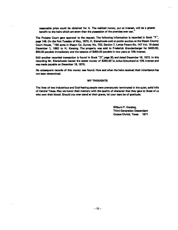 Life Story of Heinrich and Johanna Kensing