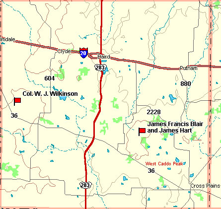 Callahan County Map