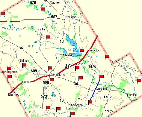Comanche County Map