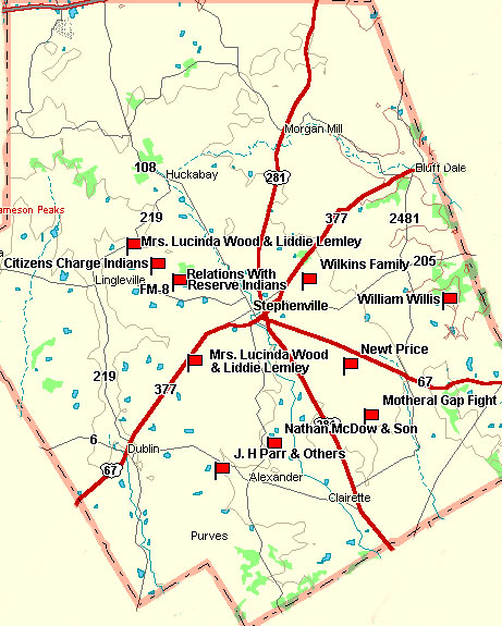 Erath County Map