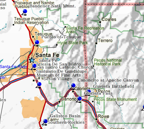 East Santa Fe New Mexico Map