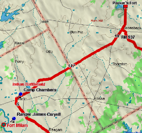 Fort Milam Blood Trail Map