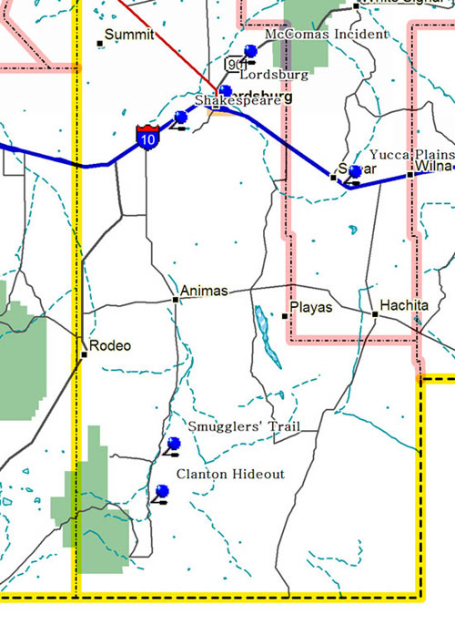 Southwest Part of Southwestern New Mexico Map