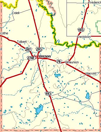 Wilbarger County Map