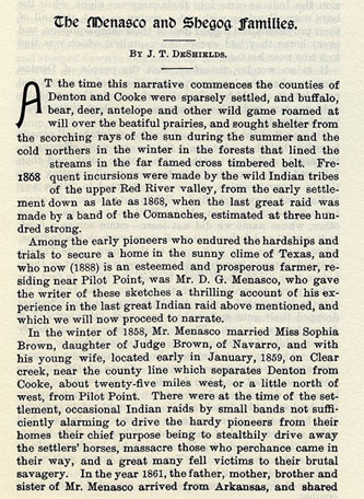 The Menasco and Shegog Families