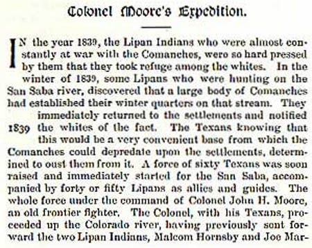 Colonel Moore story by Wilbarger