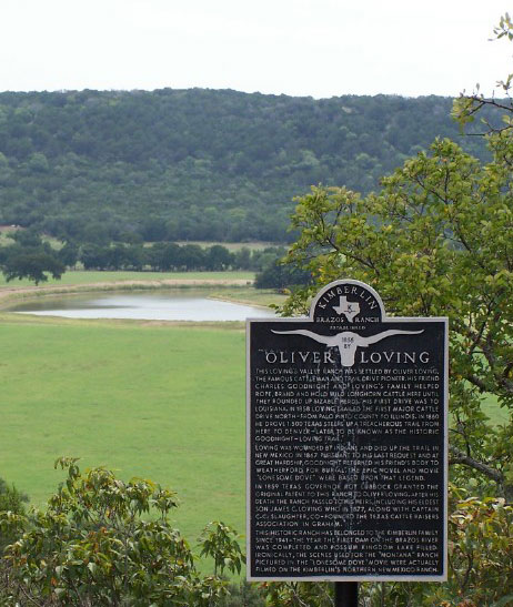 Picture of the Oliver Loving Historical Marker and Pasture