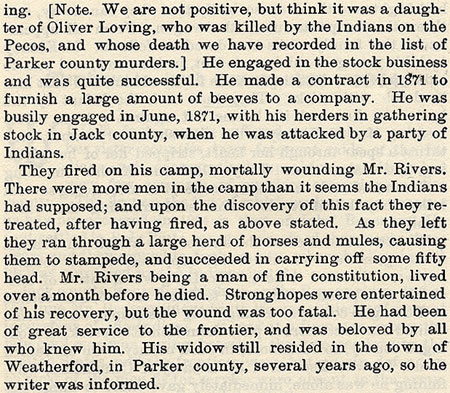 Charles Rivers story by Wilbarger