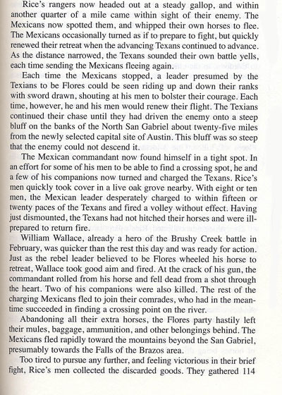 Rice, Flores Fight at the San Gabriel, May 17, 1839