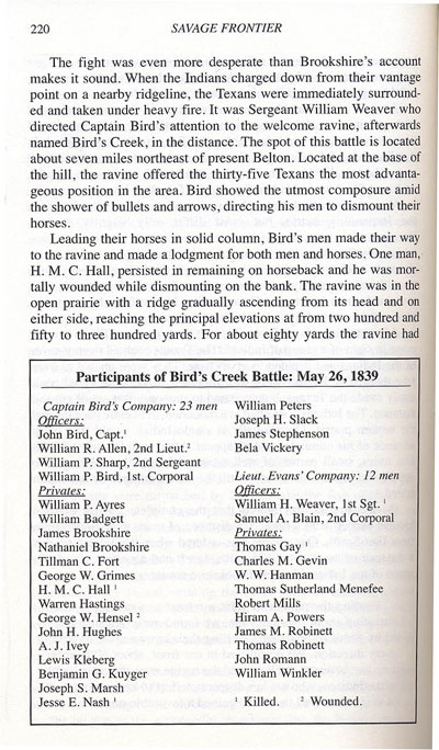 Bird's Creek Battle, May 26, 1839