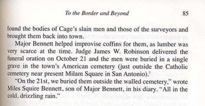 Story of Captain Cage's Fight on Leon Creek, October 20, 1838