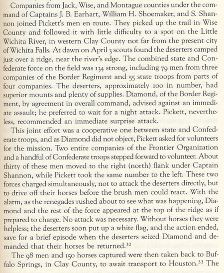 Pickett, Diamond, Earhart, Shoemaker and Shannon Pursue Deserters