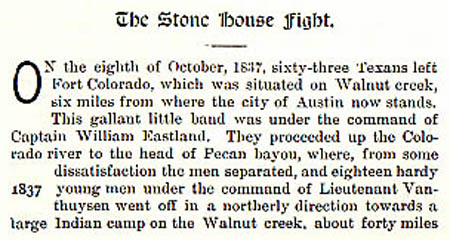 Stone House story by Wilbarger