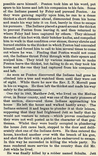 Incidents iin Southwest Texas story from the book Indian Depredations in Texas by J. W. Wilbarger