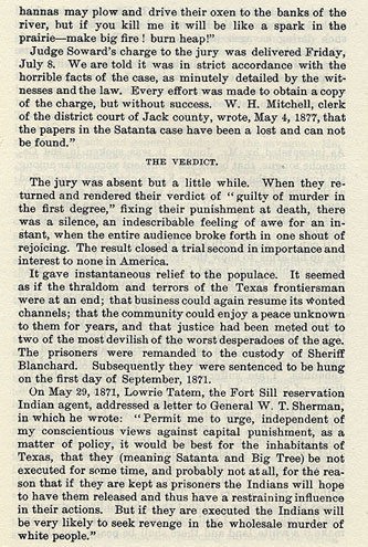 Satanta, Satank and Big Tree's Raid story from the book Indian Depredations in Texas by J. W. Wilbarger