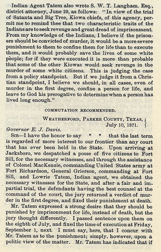 Satanta, Satank and Big Tree's Raid story from the book Indian Depredations in Texas by J. W. Wilbarger