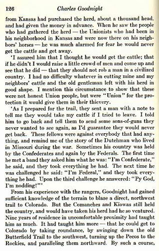 Charles Goodnight, Cowman and Plainsman