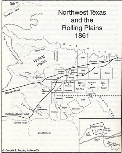 Map from the book, Texas Frontier, by Ty Cashion