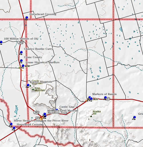 Map of Upton County