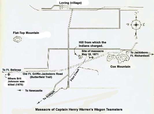 Warren Wagon Train Massacre Map
