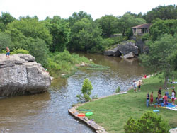 Picture of Swimmers at Wasp Creek Near Crawford, Texas