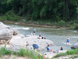 Picture of Swimmers at Wasp Creek Near Crawford, Texas